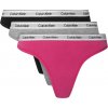 CALVIN KLEIN - tangá 3PACK Icon logo orchid & black tones-L