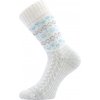 VOXX VELTRA / Dámske zimné ponožky z ovčej vlny - biela/azúrová 39-42