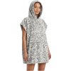 Textilomanie Mikinová deka bez rukávov LEOPARD, sivá