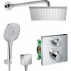 HG SET Ecostat - Sprchový systém pod omietku, Ecostat Square, termostatická batéria - kompletná sada, chróm