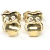 Náušnice zo žltého zlata sova so zirkónmi Pattic AU 585/000 1,40 gr ARP027204Y