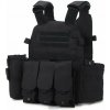 Outdoor vesta FOXTER® MOLLE čierna (Nastaviteľná vesta na organizáciu vybavenia pre turistiku, airsoft a outdoor aktivity)