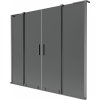 Mexen Velar L Duo sprchová zásteny 2-krídlové posuvné 170 x 150 cm, grafit, kartáčovaná gun sivá - 896-170-003-42-66