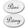 Znak PÁNI a DÁMY Elegant biely