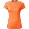 MALFINI DESTINY 176 / Dámske rýchloschnúce tričko - neón mandarine XL