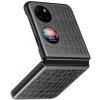 Plastový kryt CROCODILE PU + PC na Huawei P50 Pocket - Čierna