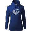 Florbal love - Mikina dámská Cape s kapucí - XS ( Kráľovská modrá )