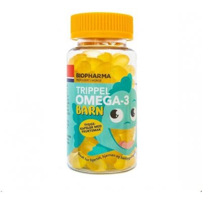 HLH BioPharma Omega 3 detské žuvacie kapsule 60 kapsúl