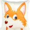 Takoy DESIGN 91 Zamatová Obliečka na vankúš KIDS 9A s motívom vtipnej líšky-HF-404167 | 45 x 45 cm