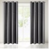 Tmavosivý stredne zatemňovací záves na okno sivá Šírka 140 cm | Dĺžka 250 cm