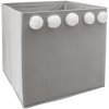 Atmosphera for Kids Úložný box ružový s brmbolcami 29 x 29 x 29 cm