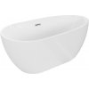 MEXEN/S - Eos vaňa voľne stojaca 170 x 75, biela, sifón a prepad chróm 52471707500-01