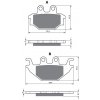 Predné brzdové doštičky / obloženie Goldfren TGB Blade 425 2008-2011 směs S3