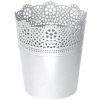Prosperplast Kvetináč s čipkou Lace biely, variant 13,5 cm
