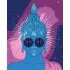 Diamondi Diamantové maľovanie - MODRÝ BUDDHA S DUHOVÝMI OKULIARMI Rámovanie: vypnuté plátno na rám, Rozmer: 40x50 cm