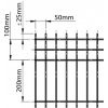 Zváraný plotový panel BRAVO 3D bez povrchovej úpravy 1230 mm s vodorovným prelisom | oko 50 × 200 mm | drôt 5,0 mm
