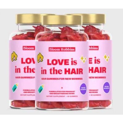 Bloom Robbins LOVE is in the HAIR žuvacie cukríky, jednorožci 3 x 60 ks