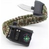SURVIVAL náramok s kompasom+ nôž+ hodiny a kresadlo Multi