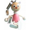 KROKIDO Krokido Růžové koťátko - dřevěná figurka na pružině (40202)