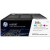 HP CF370AM Toner 305A Tri-pack (azúrová, žltá, purpurová)-originálný (CF370AM)