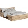 Kondela Posteľ, 160x200, dub wotan, MICHIGAN NEW