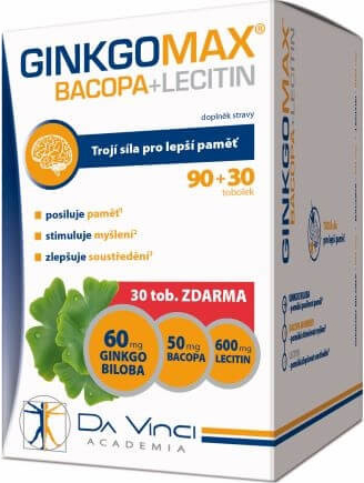 GinkgoMAX Bacopa+Lecitin DaVinci Academia 90+30 tabliet