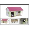 Kids Globe Stajňa pre kone drevená 34x21x19,5 cm ružová 1:32