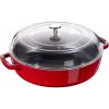 Staub Kastról so sklenenou pokrievkou 28 cm 3,7l červený