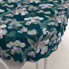 Biante Teflónový oválny obrus TF-058 Kvety s eukalyptom na tmavo zelenom 100x140 cm