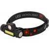 Compass | LED Nabíjacia čelovka LED/1200mAh čierna/červená | CP0044