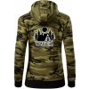 Apalucha chalupa - Mikina dámska trendy zipper s kapucňou - XL ( Zelený maskáč )
