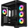 ENDORFY Krux skříň Tano ATX / 4x120 mm PWM ARGB fan / 2xUSB 3.0 / USB-C / panoramatická zaoblená/ černá