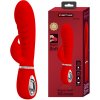 Pretty Love Prescott Red Super Soft Silicone Dual Vibrator Red