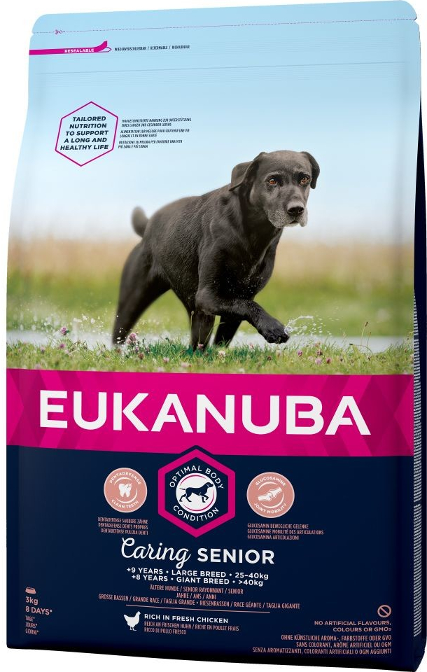 Eukanuba Caring Senior Large Breed s kuřecím masem 2 x 15 kg