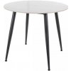Signal Jedálenský stôl Rion - priemer 90 cm, mramor / čierna