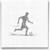 Vymalujsisam.sk Bodkovanie - Minimalistický futbal Farba: Červená, Veľkosť: 50x50cm, Rám: Bez rámu, iba zrolované plátno