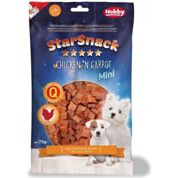 Nobby StarSnack Mini Soft kura + mrkva žuvačky 70g