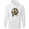 Basketbal komiks - Mikina pánska Cape s kapucňou - XL ( Biela )