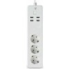 NEDIS Wi-Fi chytrý prodlužovací přívod/ 3x zásuvka typu F/ 16A/ 4x USB/ 1,8m/ Android/ iOS/ Nedis® SmartLife/ bílá WIFIP312FWT