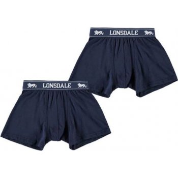 Lonsdale Pánske Boxerky 2 Pack Oxfordshire Čierne