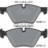 TEXTAR Sada brzdových destiček, kotoučová brzda epad 2409681