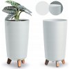 PROSPERPLAST Kvetináč GRACIA TUBUS SLIM 23,9cm biely