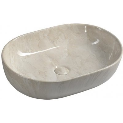 SAPHO - DALMA keramické umývadlo na dosku 59x42 cm, marfil 427