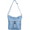 ZOE dámska crossbody koženková kabelka Svetlomodrá