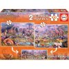 Puzzle panoramatické Divoké zvieratá Educa 2x100 dielov od 6 rokov