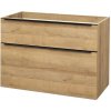Mailo, kúpeľňová skrinka 1005x700x476 mm, spodná, dub Riviera, čierne madlo CN522SB