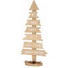Dekorácia MagicHome Vianoce Woodeco, Strom s tabuľkami, bal. 2 ks, 40x17 cm