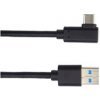 PREMIUMCORD Kabel USB typ C/M zahnutý konektor 90° - USB 3.0 A/M, 1m ku31cz1bk