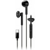 Genius HS-M366 Headset, drátový, do uší, mikrofon, ovládání hlasitosti, 360° rotační klip, USB-C, černý (31710033400)