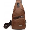 Taška cez rameno s USB nabíjaním Hunter-KP25620 Hnedá